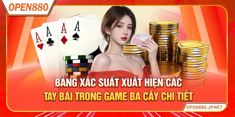 Bảng xác suất xuất hiện các tay bài trong game ba cây chi tiết