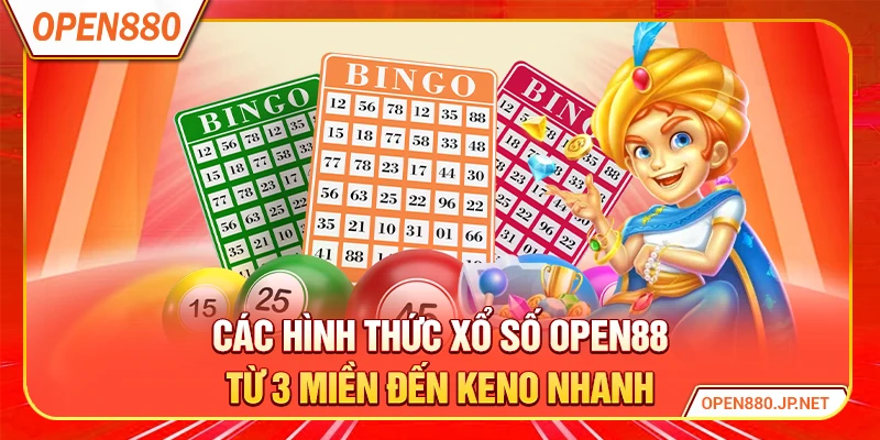 Các hình thức xổ số OPEN88 từ 3 miền đến Keno nhanh