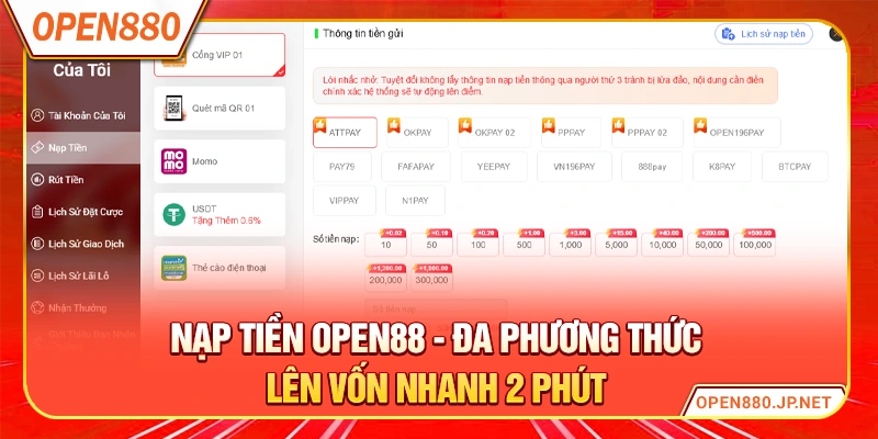 Nạp Tiền OPEN88