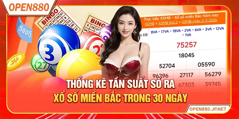Thống kê tần suất số ra xổ số miền Bắc trong 30 ngày